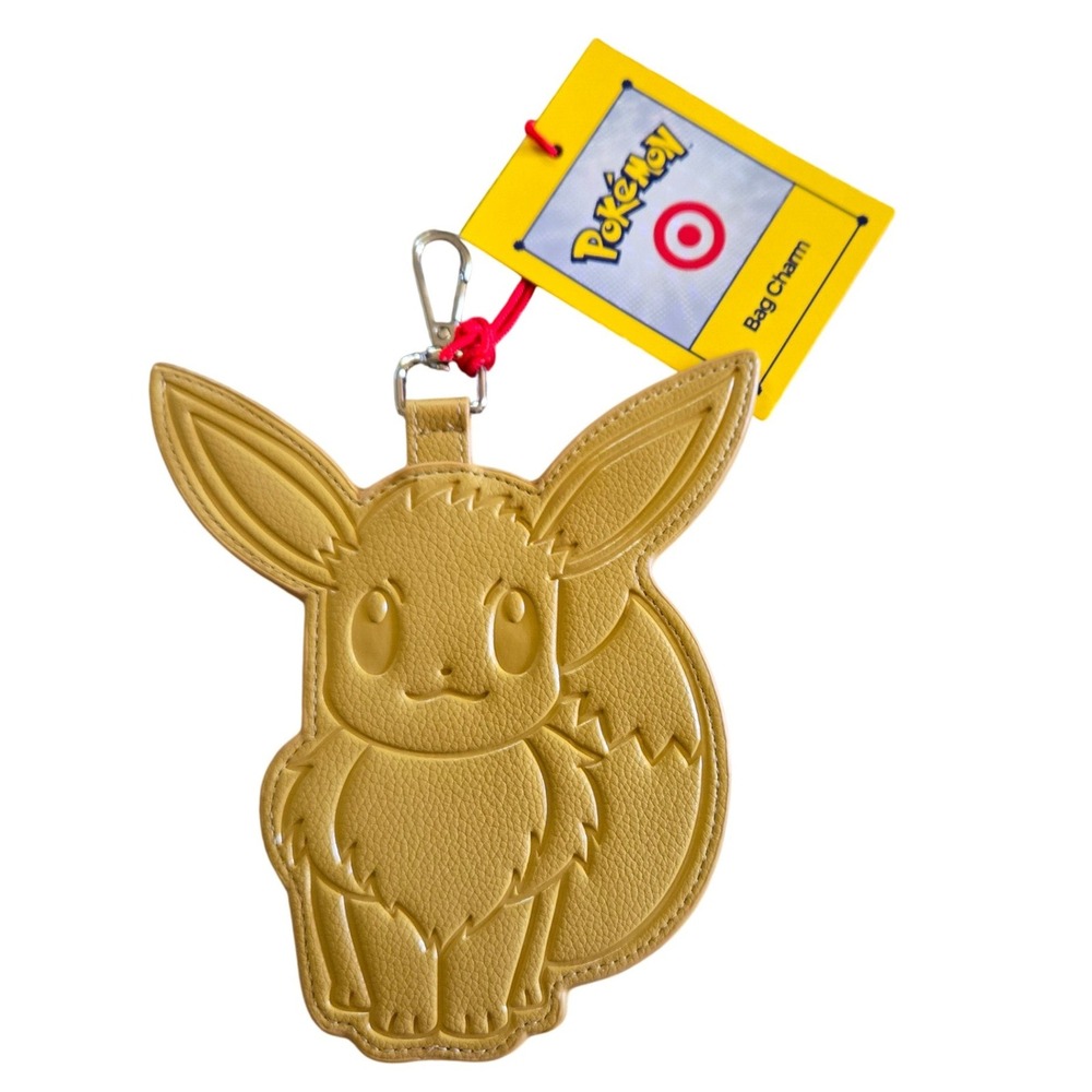 Pokemon Bag Charm Tan New Eevee ID Holder Target Exclusive Accessory